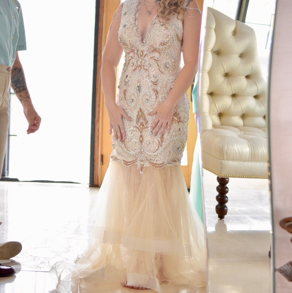 Mermaid wedding dress beaded 6
